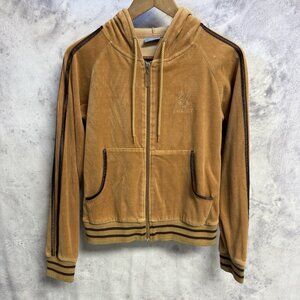 Playbaby Velour Sweatshirt Womens Small 17.5x21 Brown S & P Sportswear